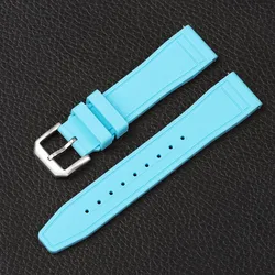 Quick Release Waterproof Silicone Sport Watch Strap - Soft Universal Band - 22mm (Light blue)