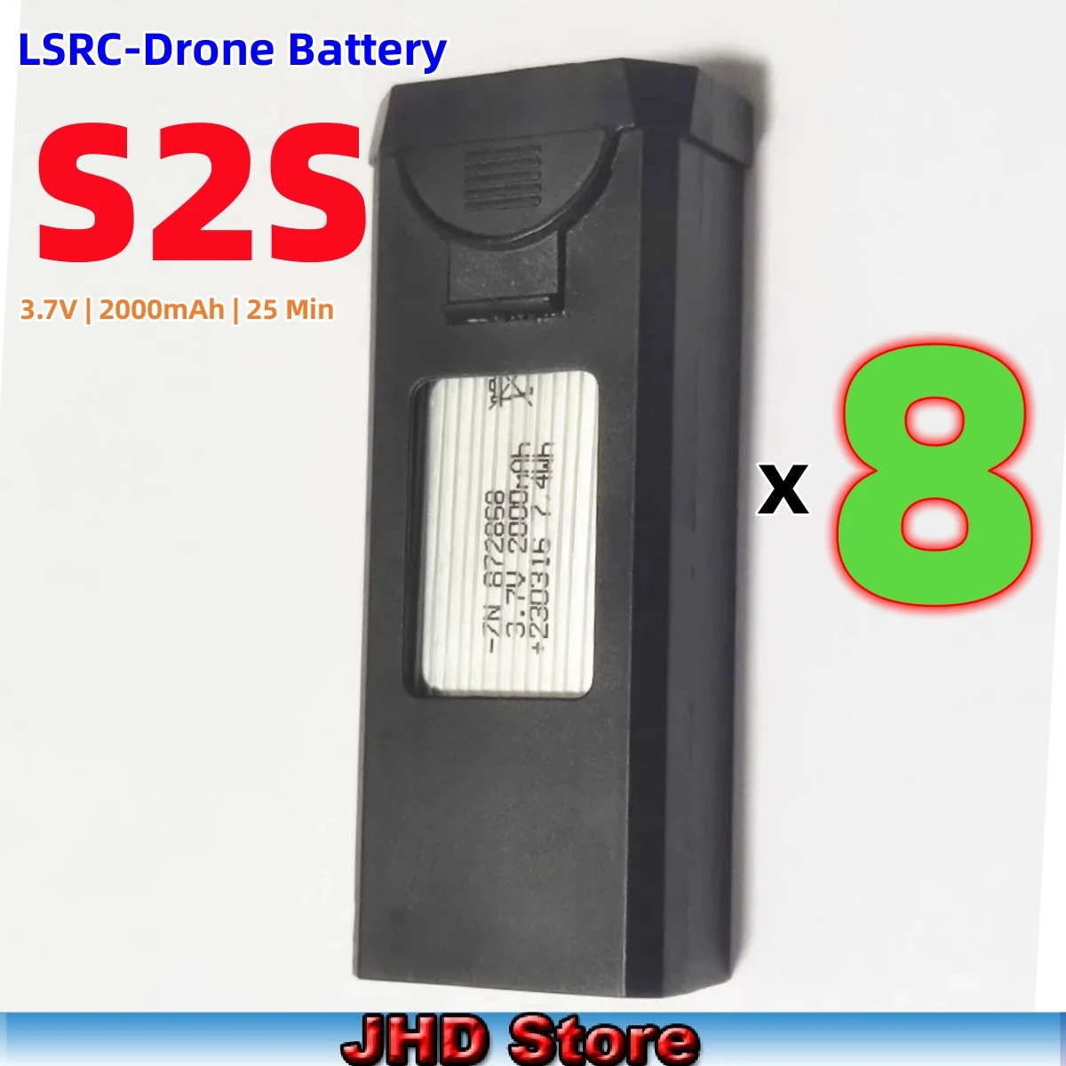 JHD Original LSRC S2S Battery for S2S Battery 2000mAh Mini Drone RC Qudcopter Original replacement lithium battery