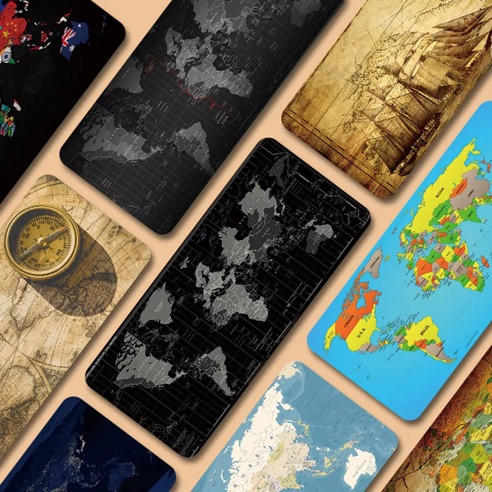 

Map Gaming Mouse Pad Large Mouse Pad Gamer Big Mouse Mat For PC Computer Mousepad XXL Carpet Surface Mause Pad Keyboard Desk Mat