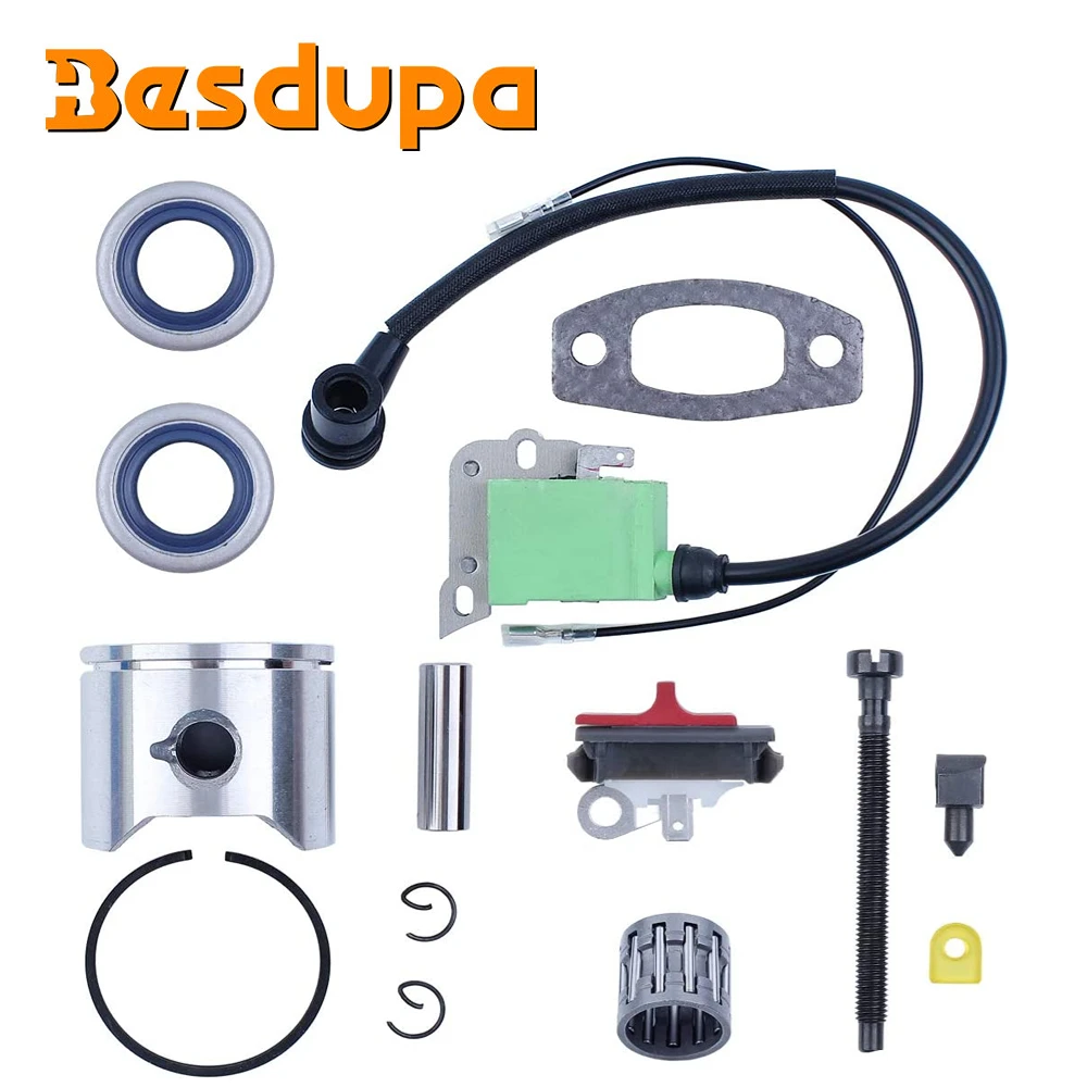 45mm Piston Ignition Coil Oil Seal Chain Tensioner Kit Fit Husqvarna 51 50  Special Chainsaw Engine Motor Parts AliExpress