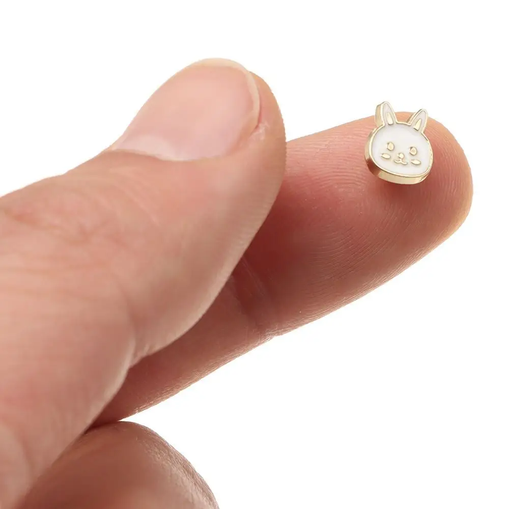 Mini Metal Rabbit Buttons for Doll Accessories