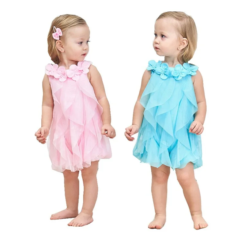 WZSYGDTC 0-24 Months Baby Party Dress Infant Girls One-Piece Romper Jumpsuit 