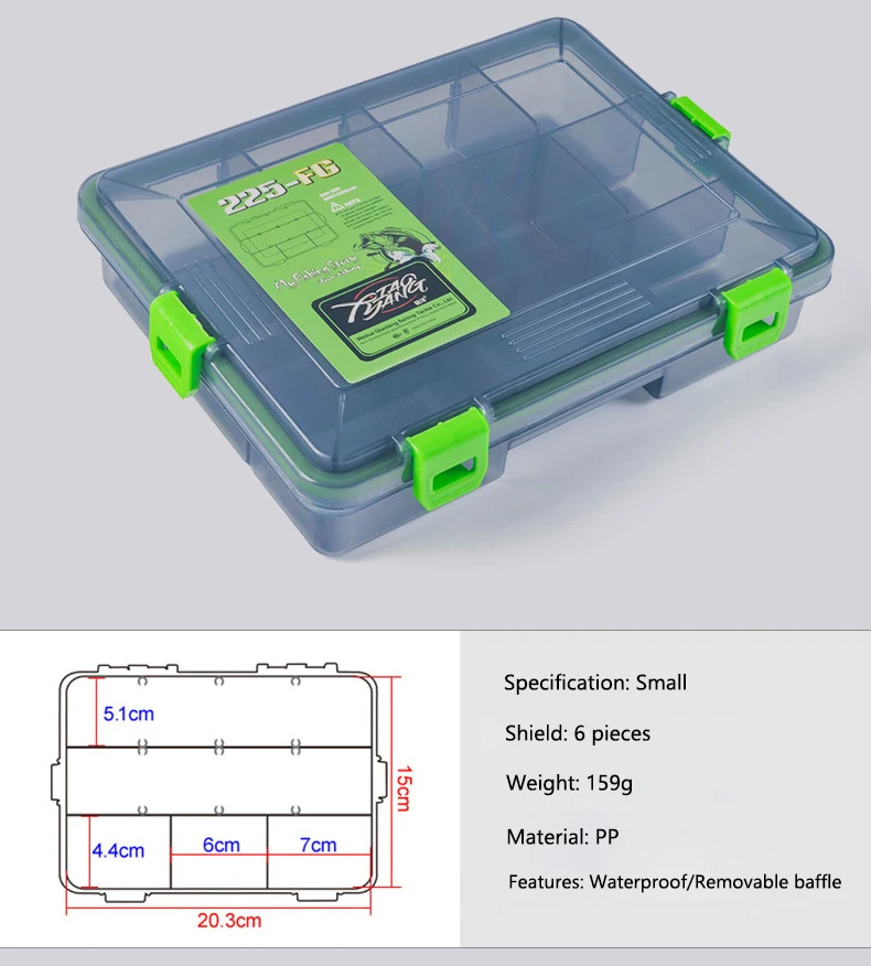 Compact Multi-Compartment Fishing Accessory Organizer Box