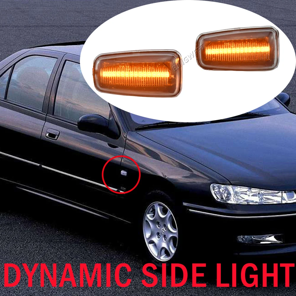 Bingwfpt Per Peugeot 406 106 306 806 Expert 1 Partner Per Citroen Xm Zx Led Indicatore Laterale Dinamico Luce Di Segnalazione