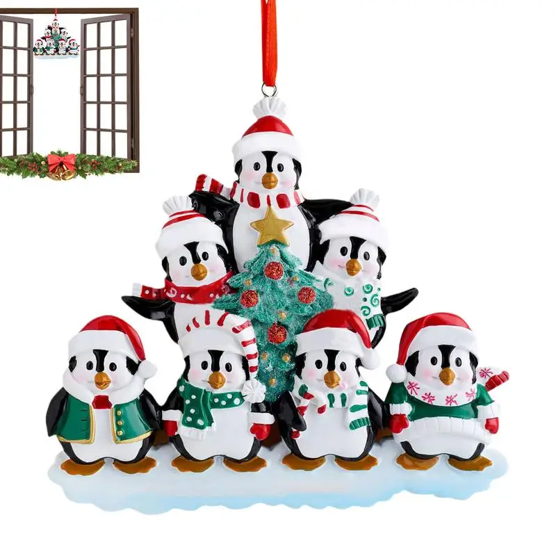 Penguin Family Christmas Tree Ornaments Decoration