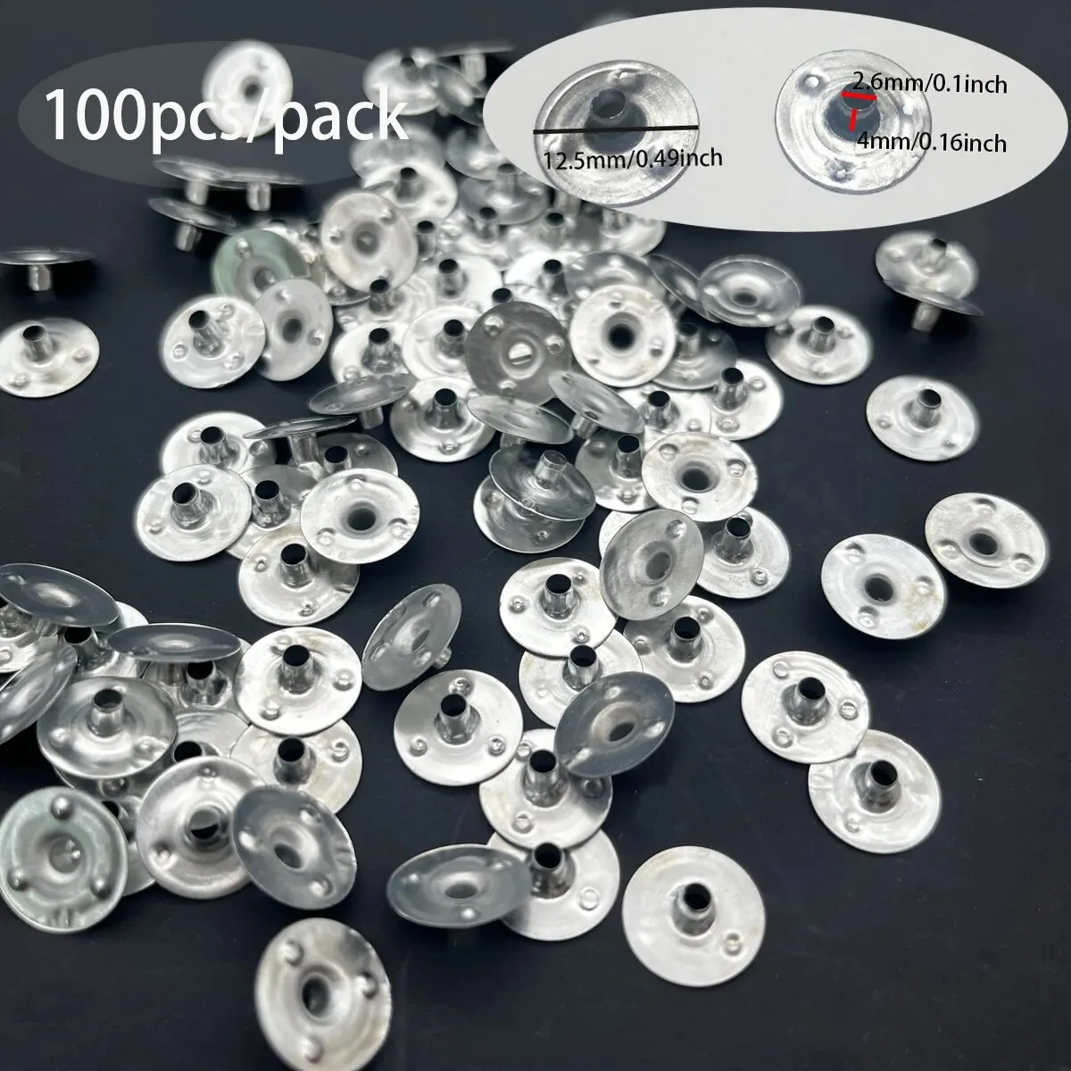 100pcs Candle Wick Bottom Holder, Round Candle Wick Base, Diy Scented Candle Wax Wick Bottom Holder Candle Making