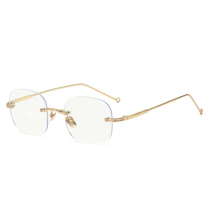 Unisex Fashion  Anti Blue Light Glasses Clear Glasses Computer Glasses WYB Style Rimless Eyeglasses Plain Eyewear Face Decor