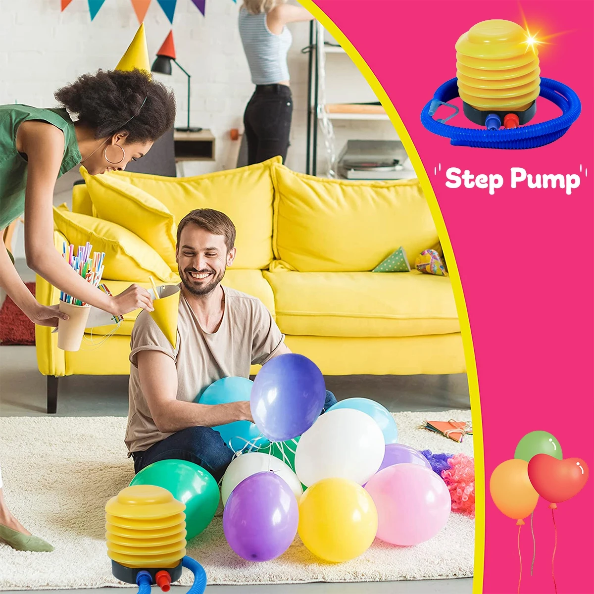 Balloon Pump Air Inflator Hand Push Portable Useful Balloon Accessories For Wedding Birthday Party Decor Supplies