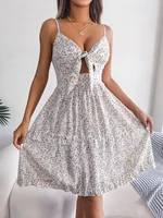 Women's Summer Casual Floral Print Ruffles Chiffon A Line Dress Beach Style Clothing 2026 Valentine's Day Elegant Midi Dress - Image 6