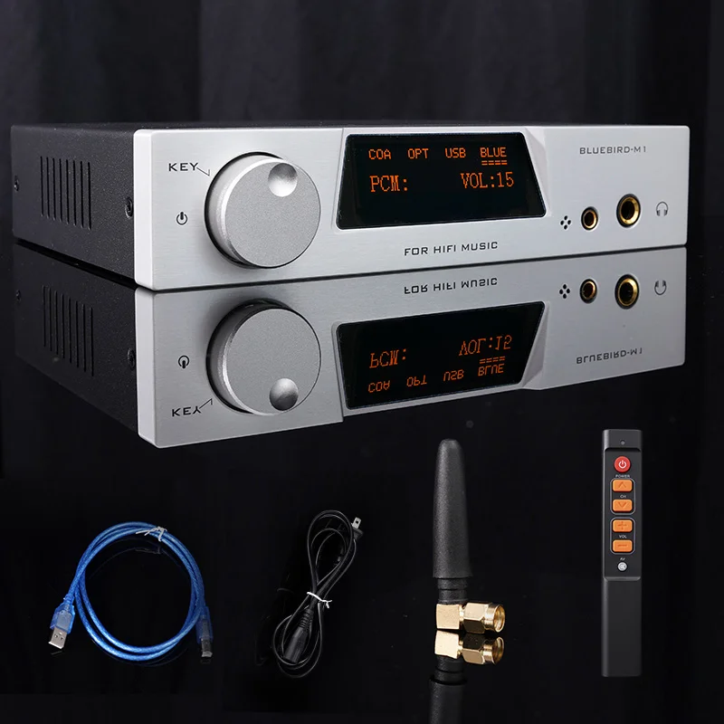 

Kaisaya M1 Dual ES9038 Decoder Bluetooth 5.1 LDAC HIFI DSD512 XMOS USB Hard DSD DAC With Built-in Linear Power Supply Display