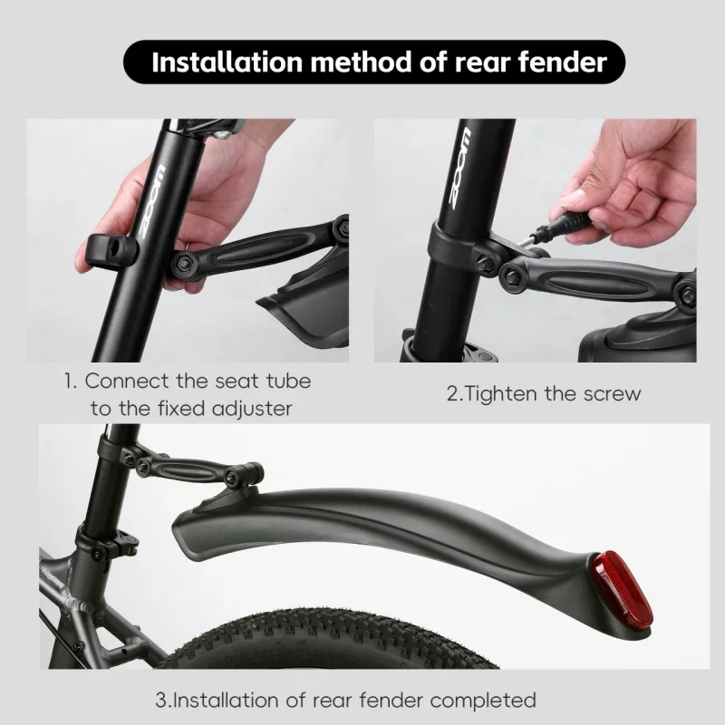 WEST BIKING Bicycle Fender Waterproof Anti-Fouling Durable Reflective Bike Mudguard for 26/27.5 lnch MTB Bicycle Bike Accessory