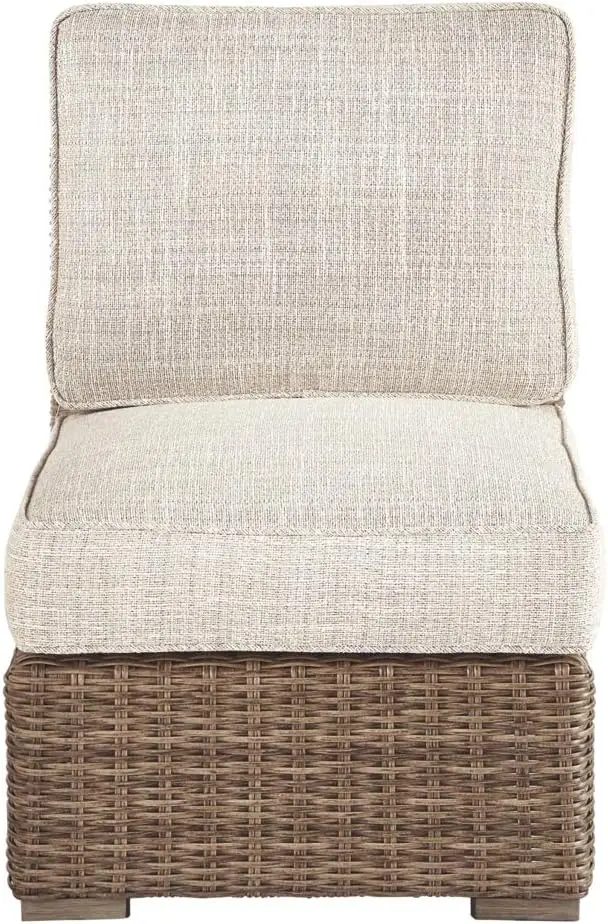 Beachcroft Farmhouse Outdoor Wicker Cushioned Chair