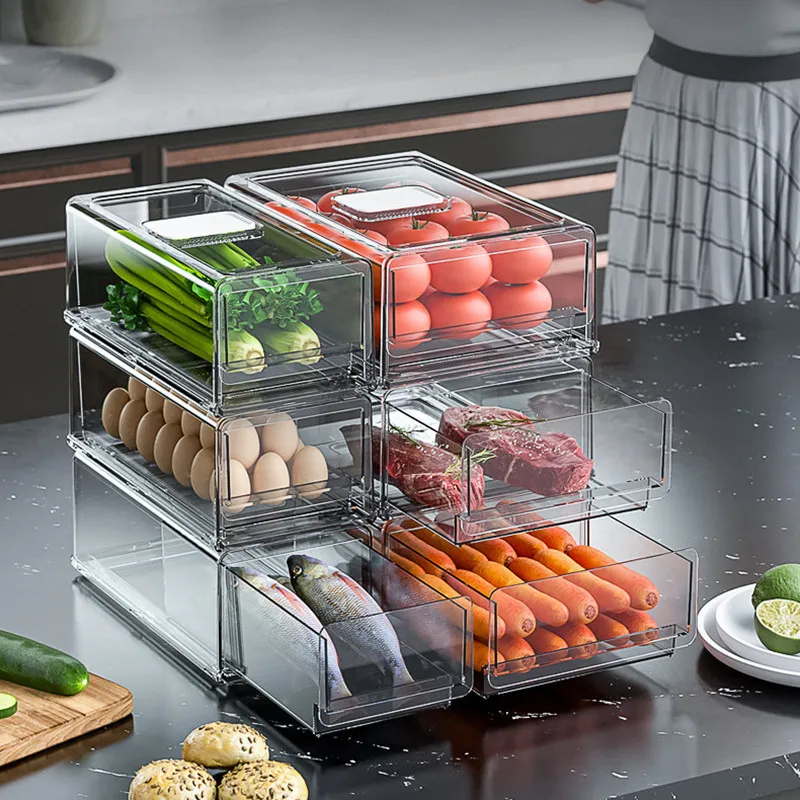 Transparent Refrigerator Vegetable Fruit Storage Box Food Drink Container  Cake Fresh Box Egg Holder Kitchen Cabinet Organization - Storage Boxes &  Bins - AliExpress