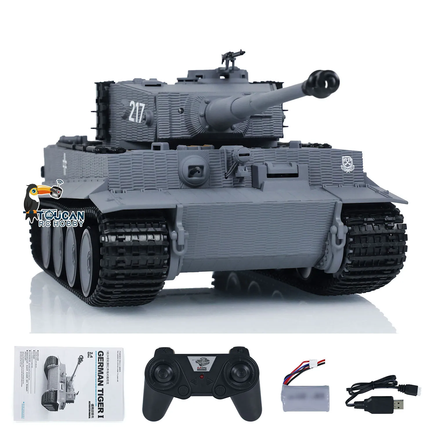 Gifts Taigen 1/24 RC Battle Tank Tiger I Radio Control Military Tanks Infrared Combat Cars Vehicle Toys for Boys TH23570 2