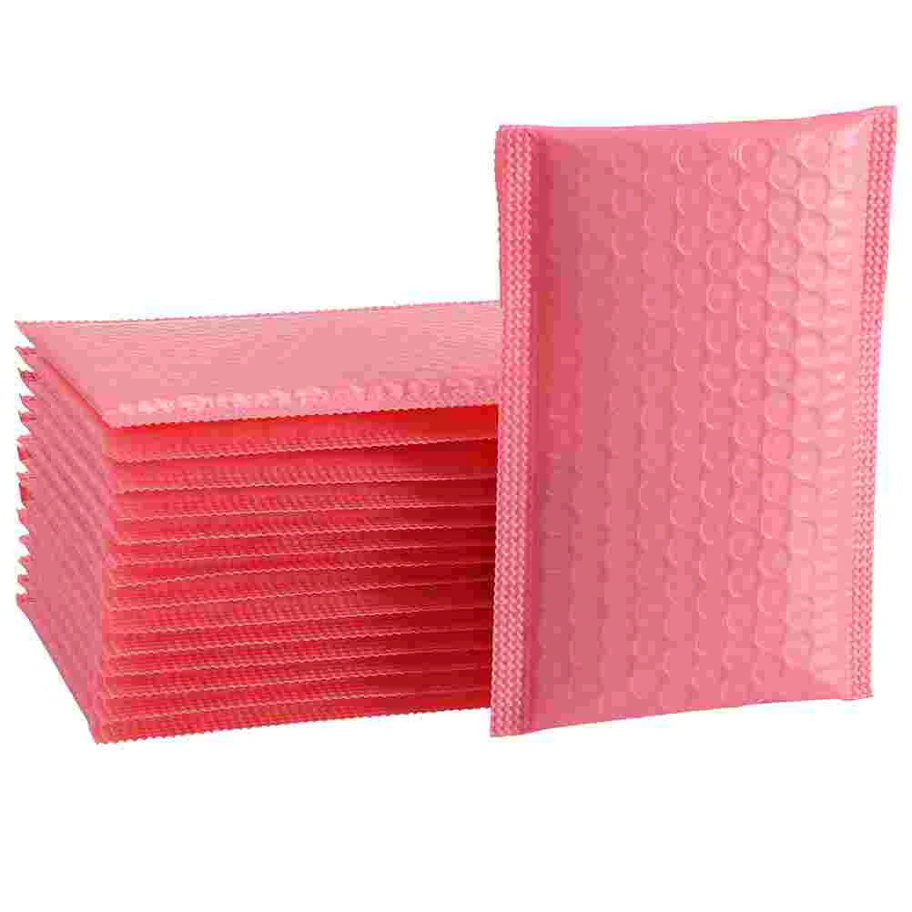 100 Pcs Sealed Bag Pink Color Packaging for Small Business Bubble Gift Package Mailers Supplies Pe Padded
