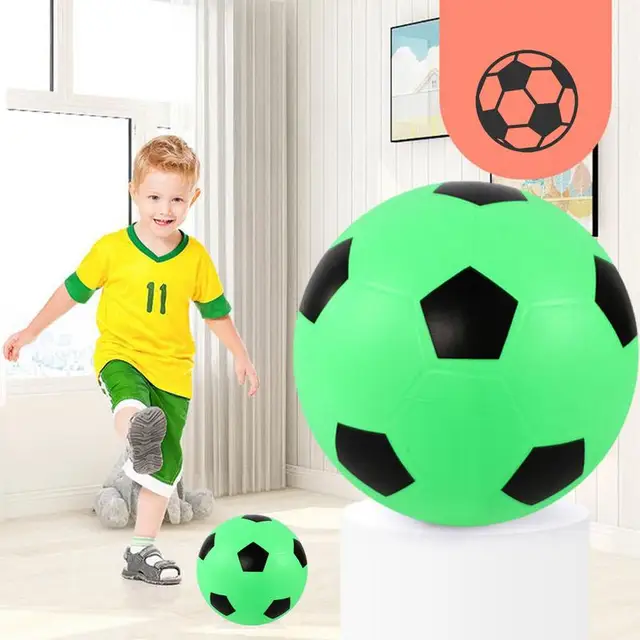 Silent Soccer Ball Indoor Silent PVC Football Mute Bouncing Ball Air Bounce Silent Basketball Ball Silent Ball Kids Soft Soccer
