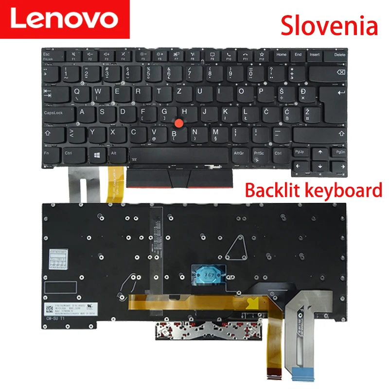 Lenovo-teclado para Notebook Thinkpad Original T490s T495s T14s T14s Reino Unido de fr se si sp Norte da Europa Sn20r66042 02hm280 - Imagem 2