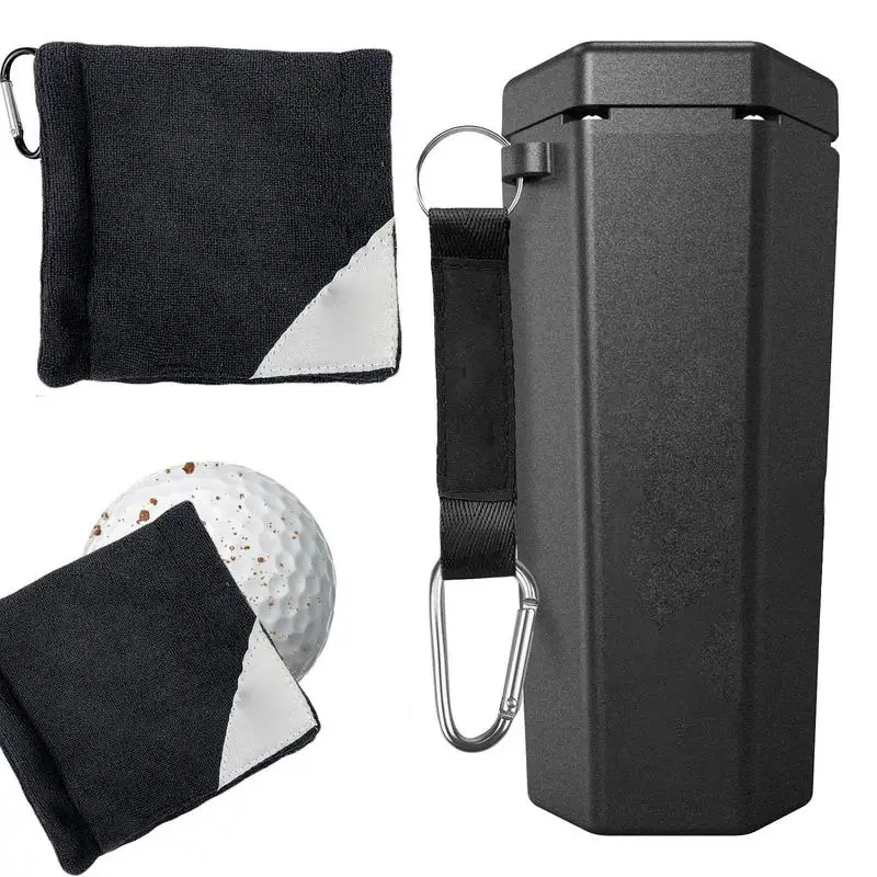 

Protable Golf Club Ball Washer Groove Brush Cleaning Brush Golf Ball Cleaner With Golf Ball Towel Self-Contained Water Brush