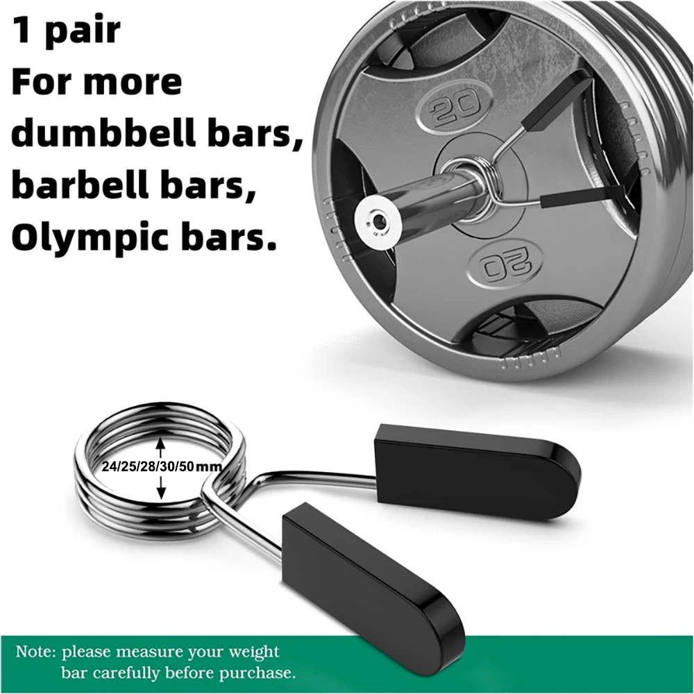 Morsetti Per Bilanciere A Molla - Set Da 6 Pezzi In Acciaio Inox Per Sollevamento Pesi - Foto 12