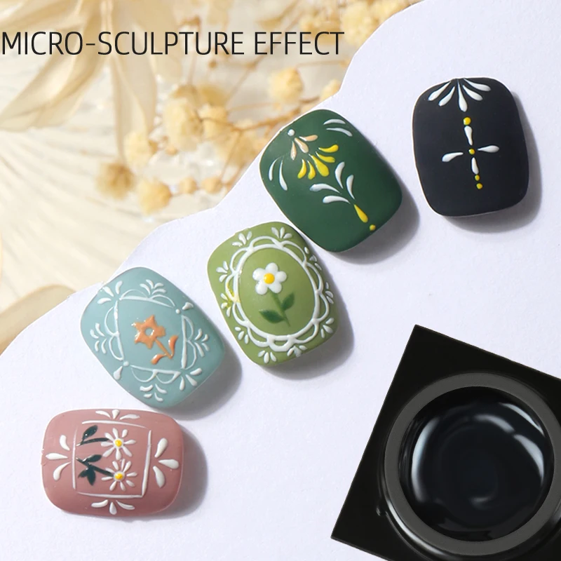 Modelling Gel Nail Polish Semi-solid Magic Mirror Powder Model Gel 3D Tranparent Nail Glue Soak Off UV LED Nail Art Decoration 4