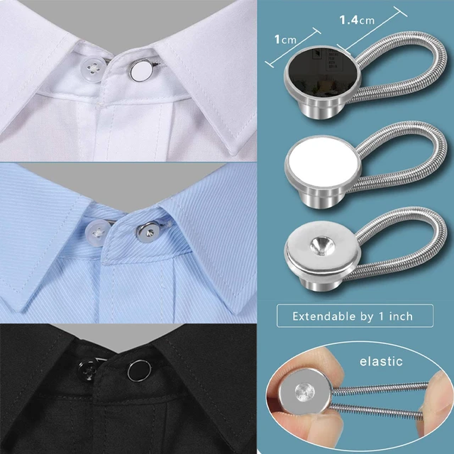 12 Pcs Comfy Collar Extenders Adjustable Expanding Length Pants