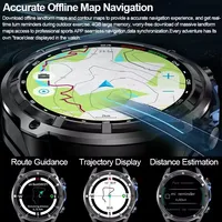 Montre connectée GPS pour hommes, carte hors ligne, GPS intégré, mémoire de 4 go, écran HD Corning Gorilla, étanche 10ATM, appel Bluetooth, nouveau 3