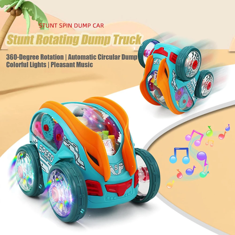 Electric Rotating Car 3D Luminous Music Car Automatic Special Music Light Toy Car Colorful Musical Toys for Boys Kids Gift