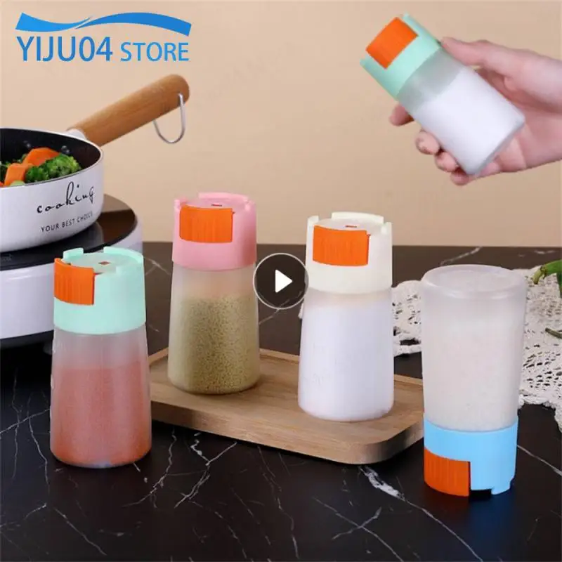 Metering Salt Dispenser Seasoning Bottle Shaker Push Type Sugar Bottle Spice Pepper Salt Shaker Spice Jar Can Kitchen Gadgets