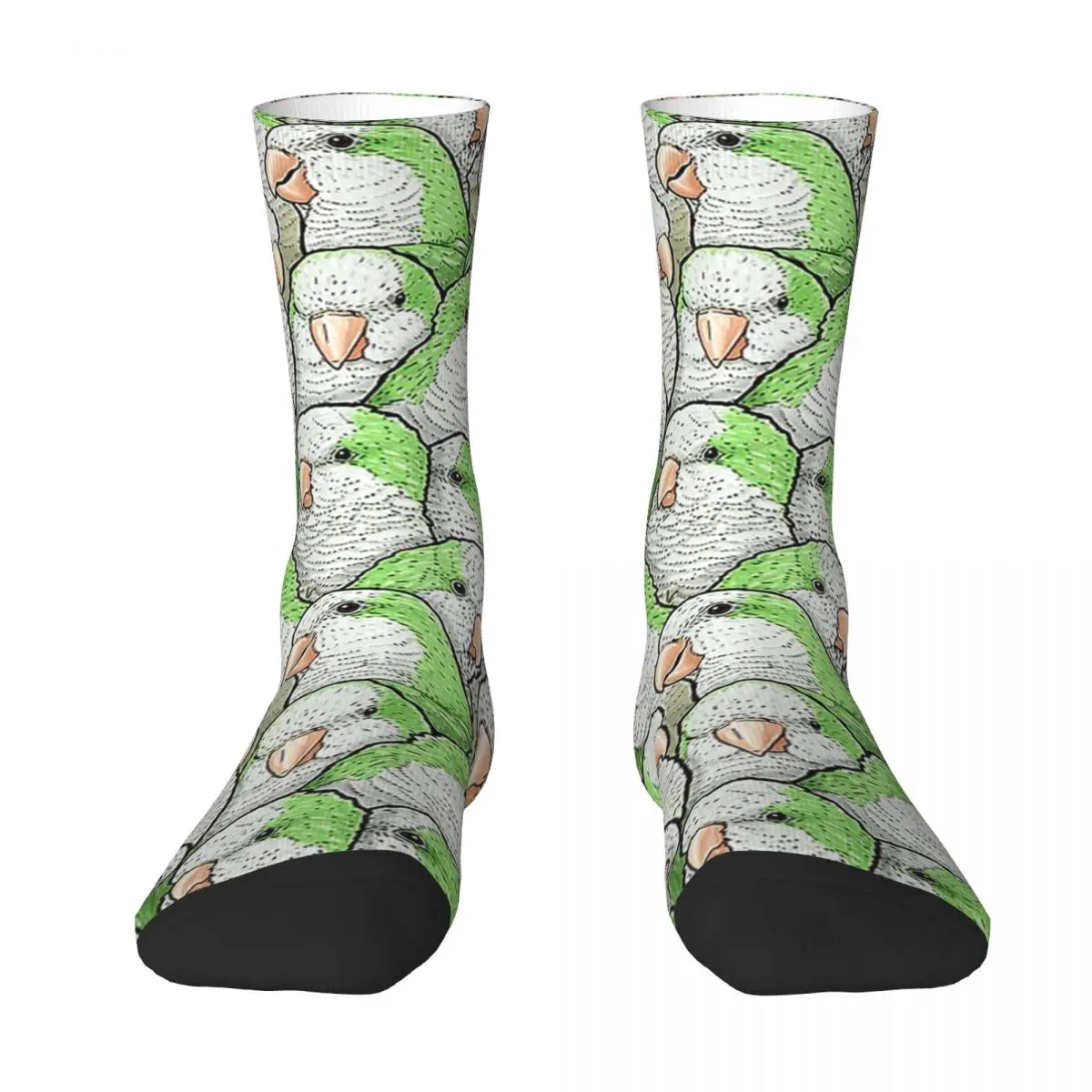 

All Seasons Crew Stockings Green Quaker Monk Parakeets Socks Harajuku Crazy Hip Hop Long Socks Accessories for Men Women Gifts