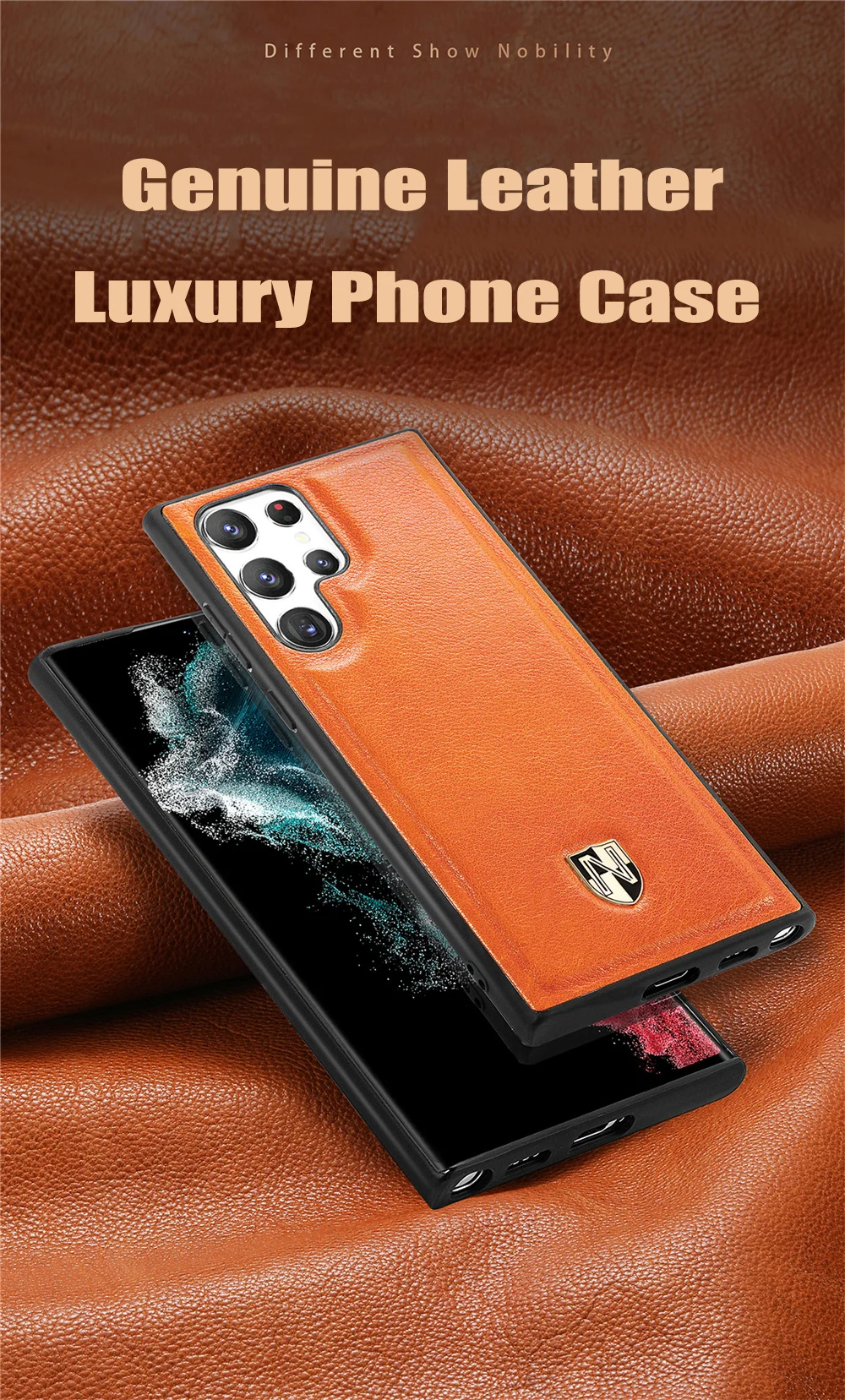 galaxy s22 ultra case Luxury Ultra-thin Genuine Leather Protection Cover For Samsung Galaxy S22 Ultra 5G Case TPU Shockproof Phone Cases Coque Fundas samsung s22 ultra case