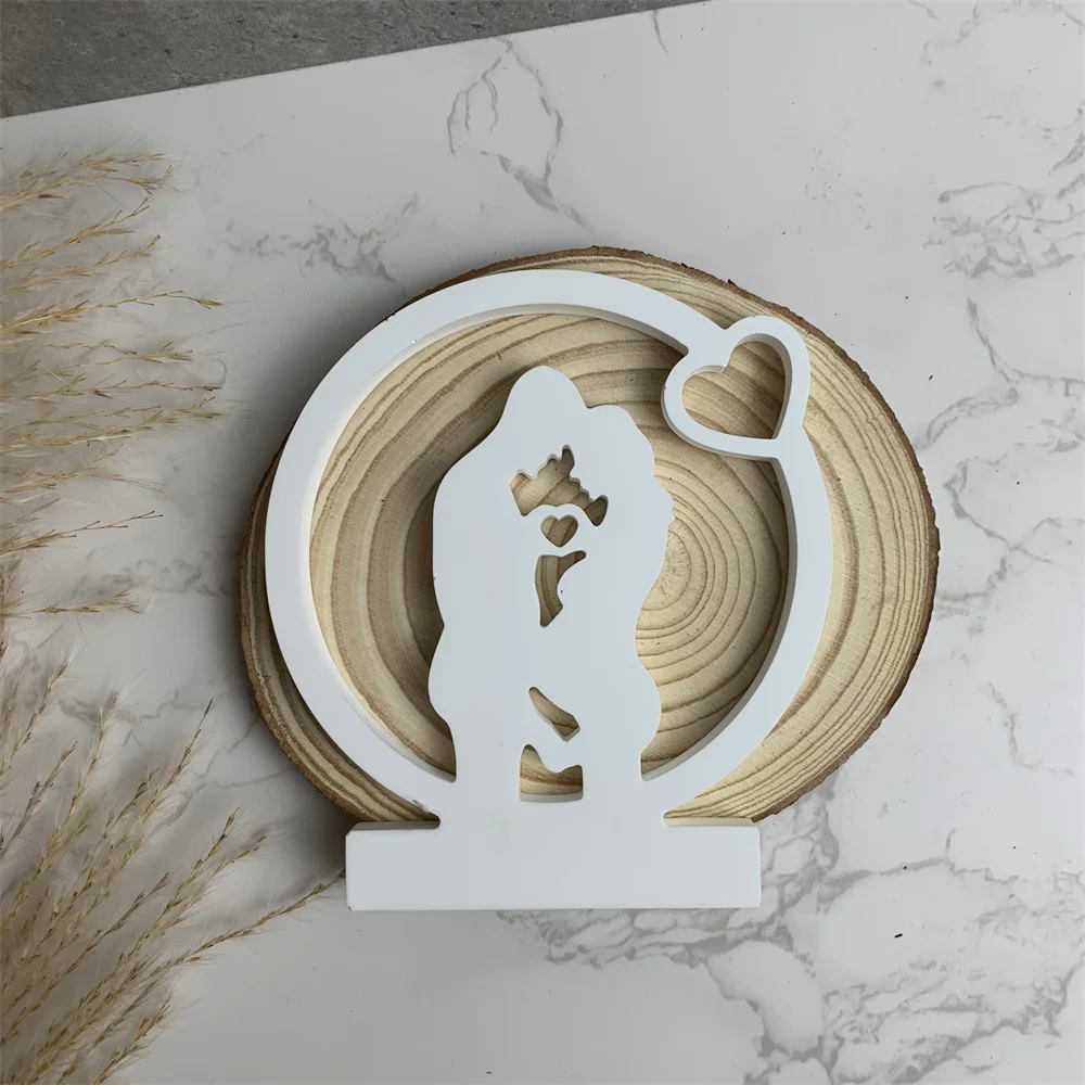 DIY Men and Women Candle Holder Silicone Mold Cement Gypsum Clay Pouring Resin Mother's Day Ornaments Molds Home Decorn