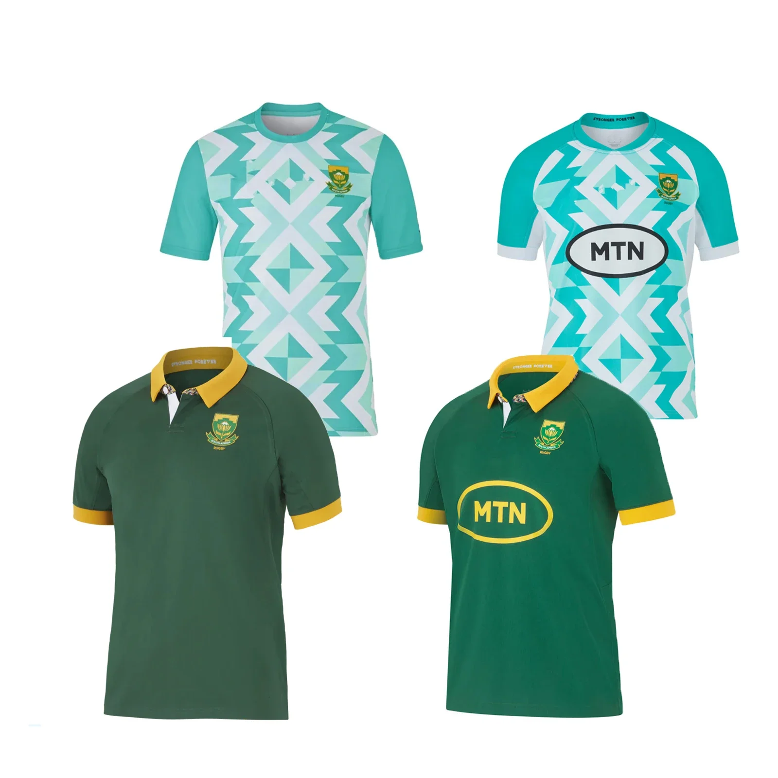 South Africa Men's Home/Alternate Rugby Jersey Sport Shirt Customize