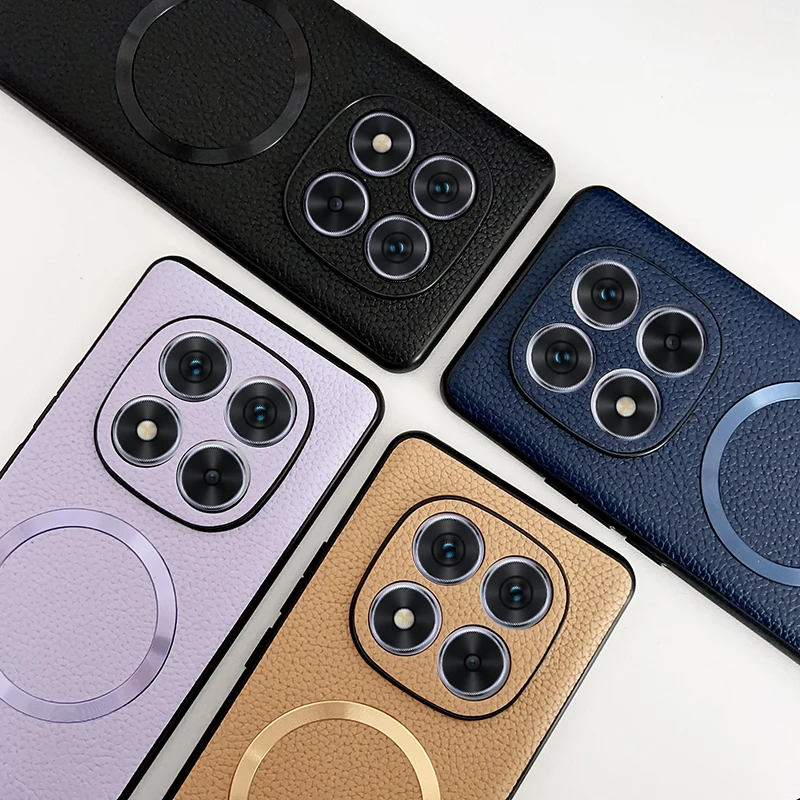 Magnetic PU Leather Lichee Pattern + PC Anti-slip Ultra Thin Phone Case