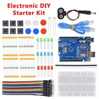 Electronic DIY Starter Kit For arduino R3 board Mini Breadboard LED Jumper Wire Button For Arduino Diy Kit School Education Lab