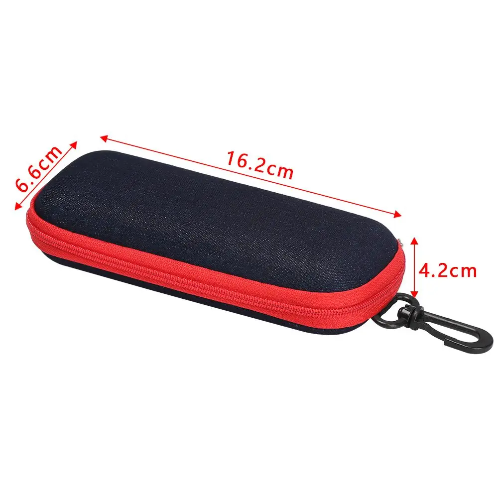 Fashion Portable Denim Fabric Hard Glasses Box Spectacle Case Zipper Eyeglasses Case Eyewear Protector