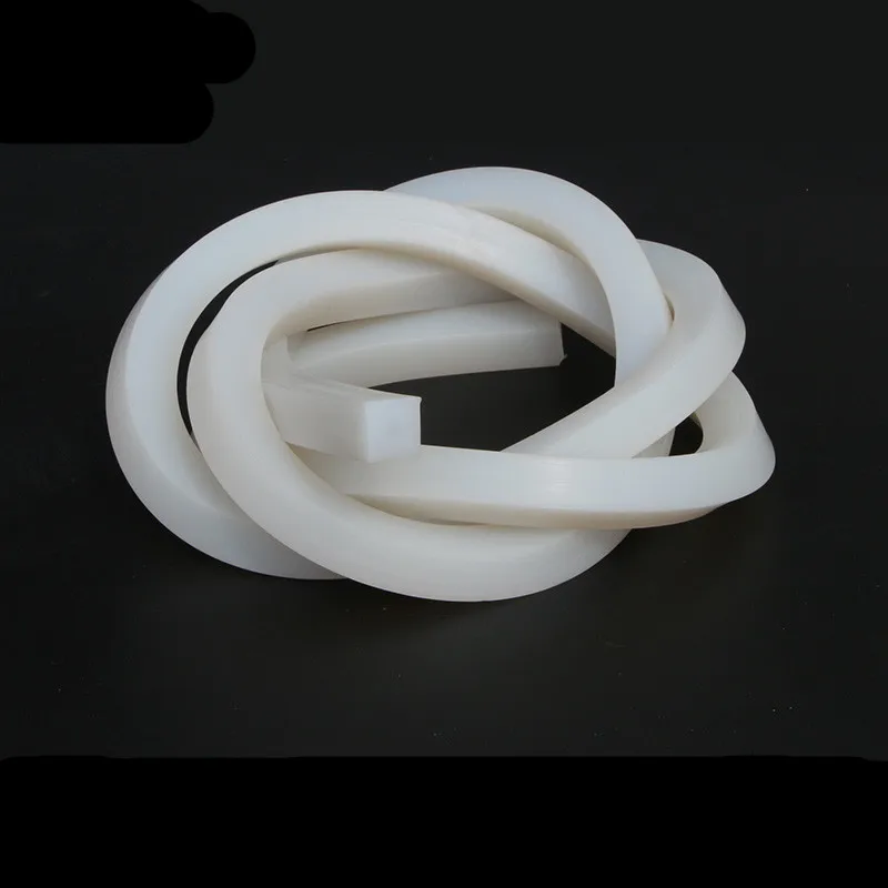 Silicone Seal Strip 1meter 5mm x 5mm/10mm/15mm/20mm/30mm High Temperature Resistant Solid Silicone Rubber Sealing Strip Weatherstrip