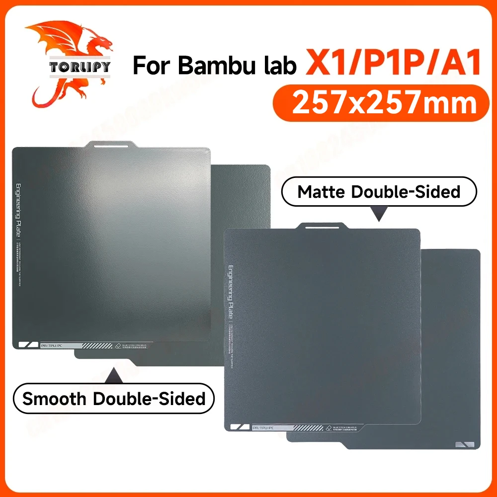 Bambu Lab X1 Carbon PEI-Bauplatte, glatte Bambusplatte, 257x257mm Bauplatte A1 X1 für Bambu Lab P1S P1P, glattes PEI