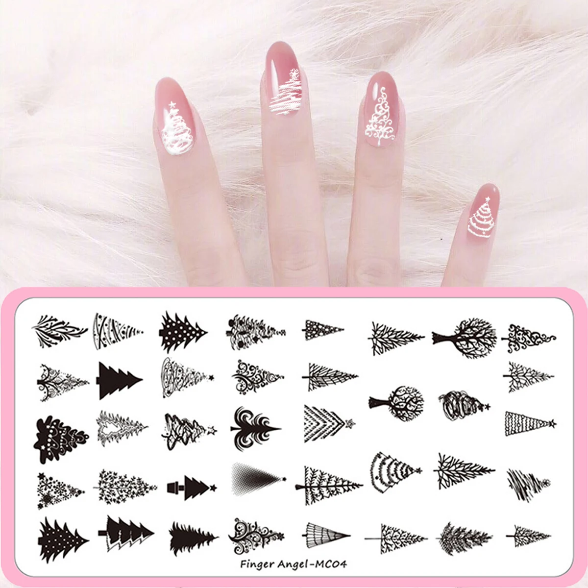 

Christmas Tree Nail Stamping Plates Snowflake Nail Art Stamp Template Santa Claus Nail Image Plate Stainless Steel Stencil Tools