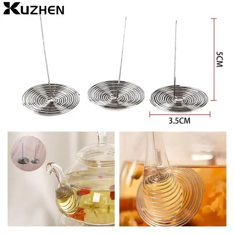 3pcsTeapotStainlessSteelStrainerTeapotNozzleSpringFilterTeapot