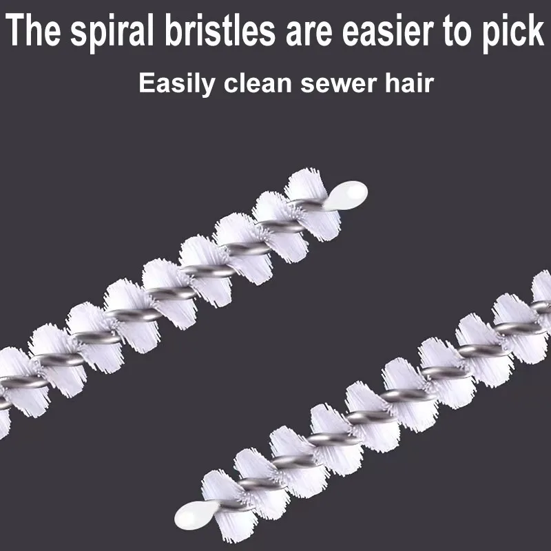 Pipe Dredging Brush Bathroom Hair Sewer Sink Cleaning Brushes Drain Cleaner Flexible Cleaner Kitchen Clog Plug Hole Remover Tool 5