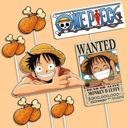 One Piece Birthday Party Favors: Collectible Gifts & Slap Bracelets (E - 7PCS)