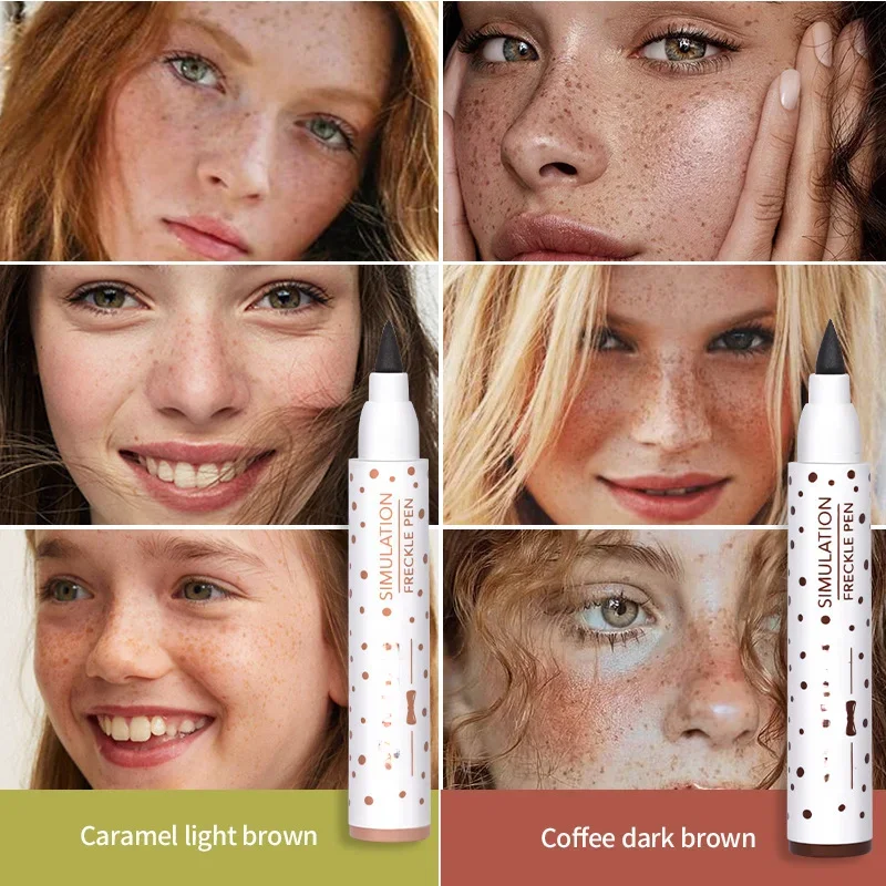 Freckles Pen Waterproof Natural Simulation Fake Spot Makeup Tool Lasting Waterproof Face Dot Spot Pen Eyeliner Durable Cosmetics