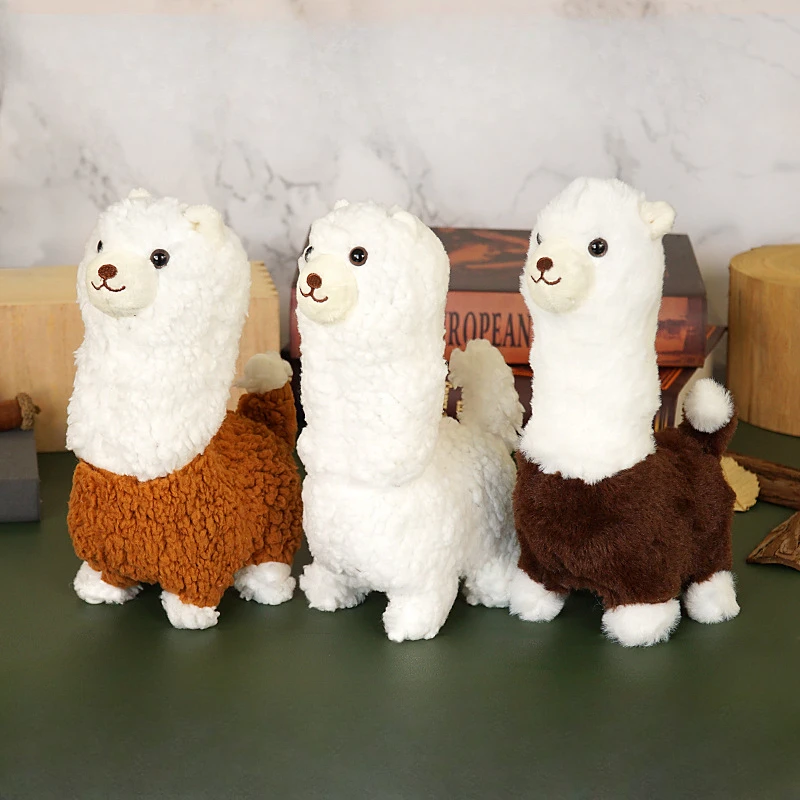 Electric Simulation Alpaca Plush Toy Realistic panda Walking Tail Wagging Shaking Head Stuffed Doll Gift Kids Birthday Xmas Gift