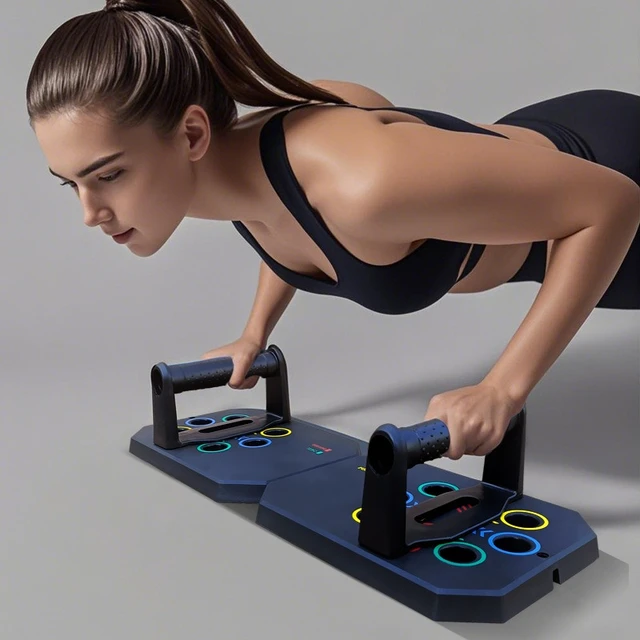 28 hole Push-up Board Set Portable Multifunctional Push-up Bar Foldable Fitness Equipment For Chest Abdomen Arms/Back Training 2