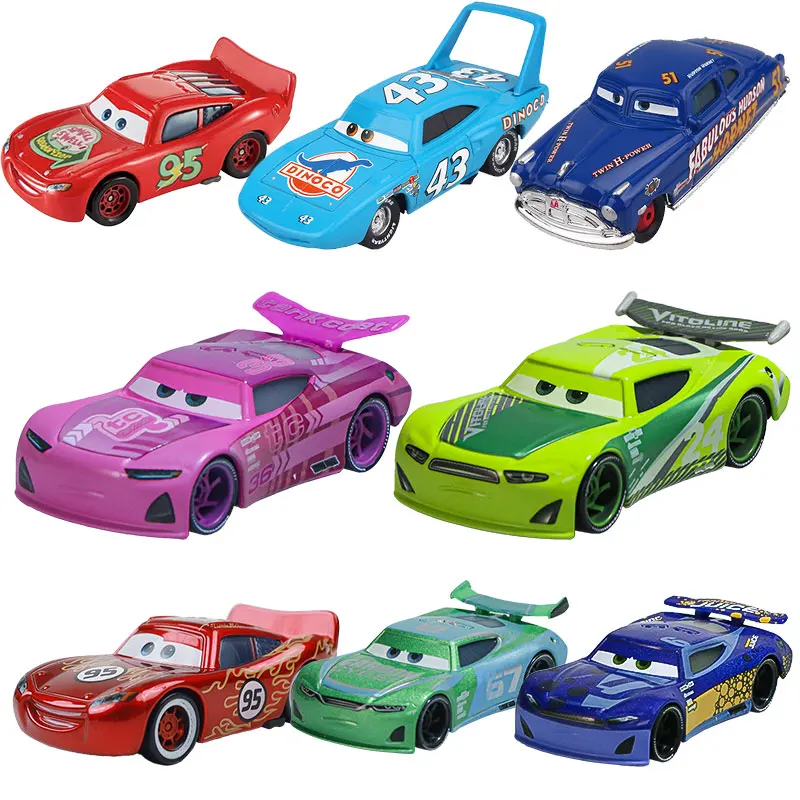New Disney Pixar Cars Lightning Mcqueen Mater Jackson Storm Chick Hicks Diecast Vehicle Cars Toys Lega Di Metallo Regalo Di Natale Kid