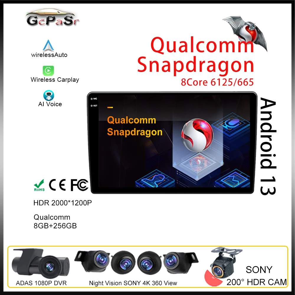 

Qualcomm Android Auto For Hyundai AZERA 2006-2010 Autoradio Touchscreen Car Radio Multimedia Video Player Navigation GPS No DVD