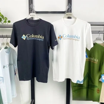 T-shirt classica di marca per sport all'aria aperta, in cotone, con grafica, per uomo e donna, streetwear estivo