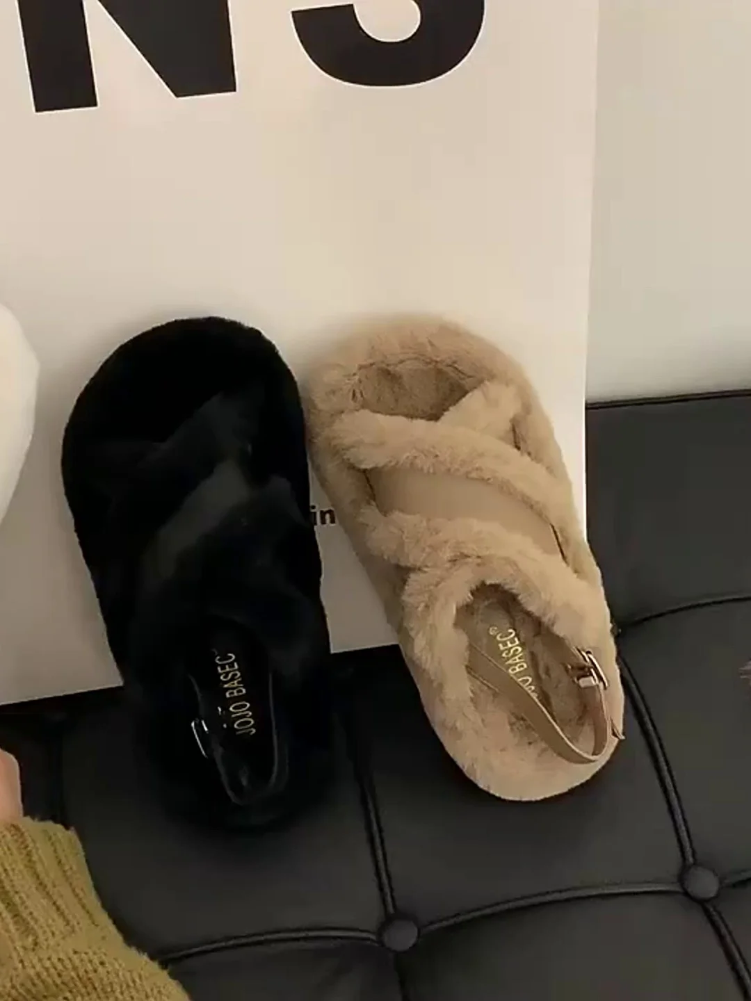 

Тапки женские плюшевые из флока, с низким мехом