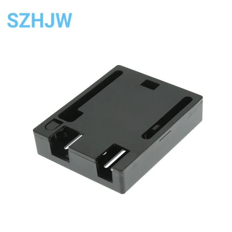 Sleek Black ABS Plastic Electronics Enclosure with Transparent Lid