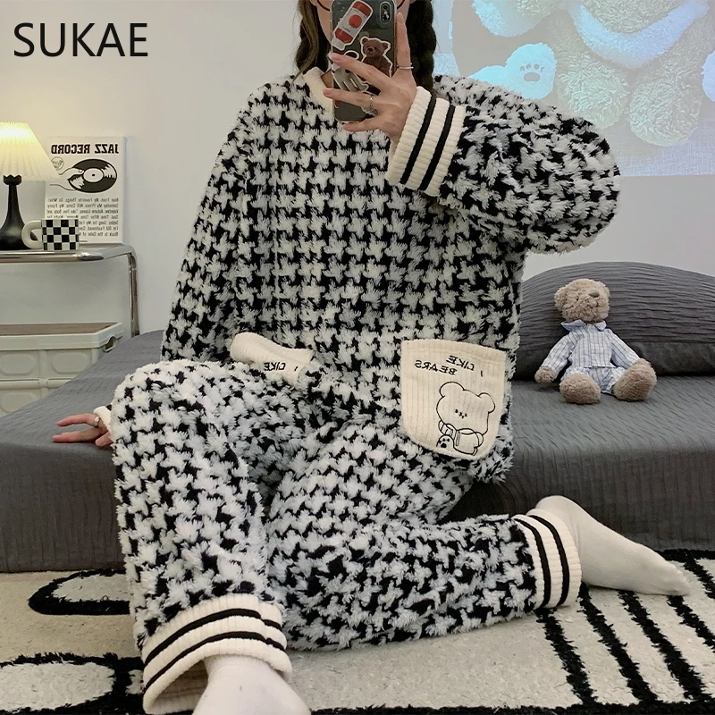 Sukae Conjunto Pijamas Mujer En Algodon Pijama Mujer Conjuntos De